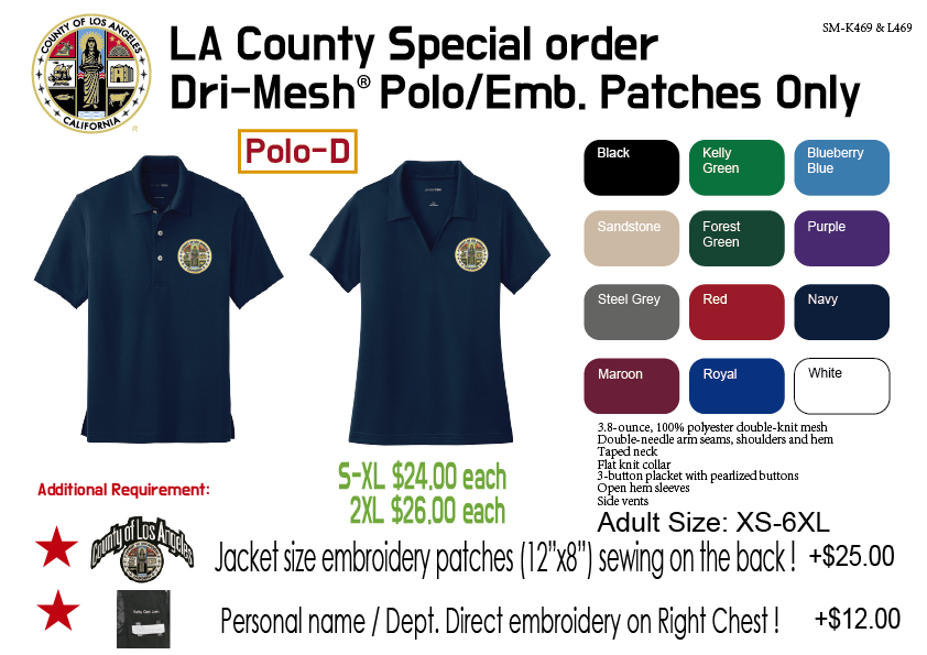 LA County Sport-Tek® Dri-Mesh® Polo D - Image 2